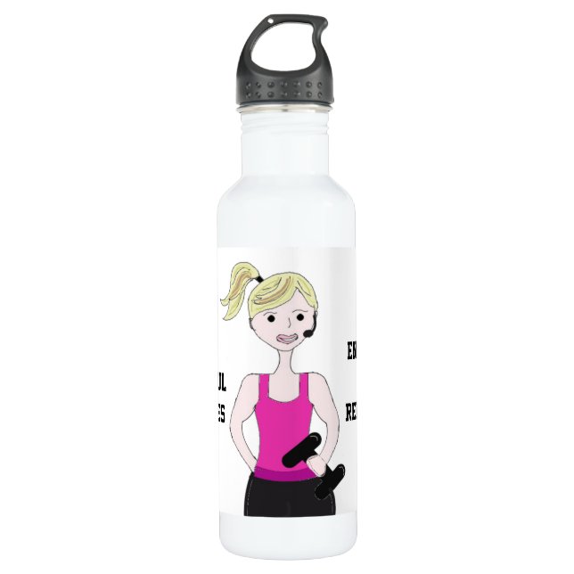 Sie Bleibe eine Blonde-Wasserflasche Edelstahlflasche (Vorderseite)