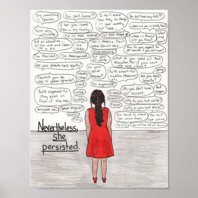 Sie blieb bestehen (Latina) Poster (Vorne)