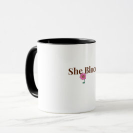 Sie blüht feminine inspirierende Kaffeetasse