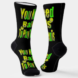 Sie brauchen Bälle zum Tennisspielen, sonnige Crew Socken