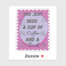 Sie brauchen nur eine Tasse Kaffee und eine Briefm Aufkleber