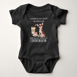 Sie braucht auch einen Chihuahua-Kaffee Baby Strampler
