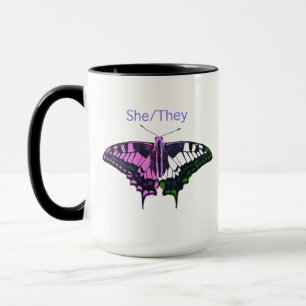 Sie bzw. sie Fracks ohne Binärflagge Tasse