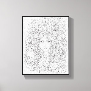 Sie Color Me Hübsch Premium Wrapped Canvas (Glanz) Leinwanddruck