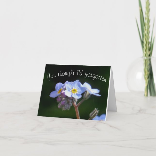 Sie dachten, ich hätte vergessen karte (Vorderseite)