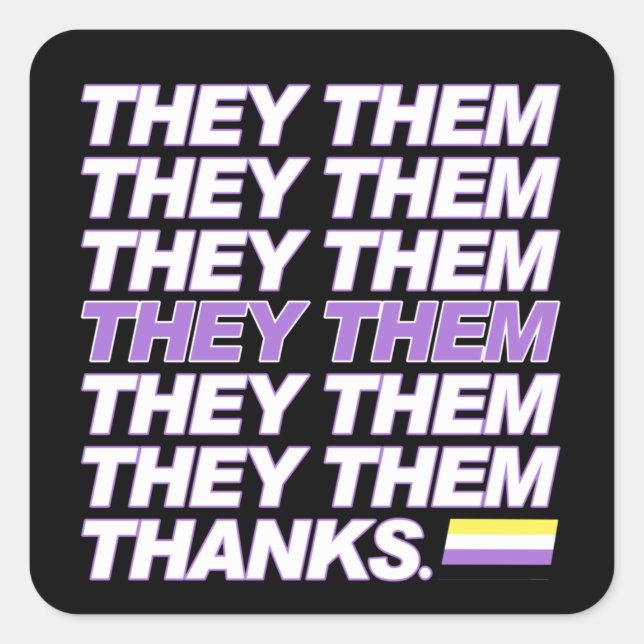 Sie danken ihnen quadratischer aufkleber (Vorderseite)