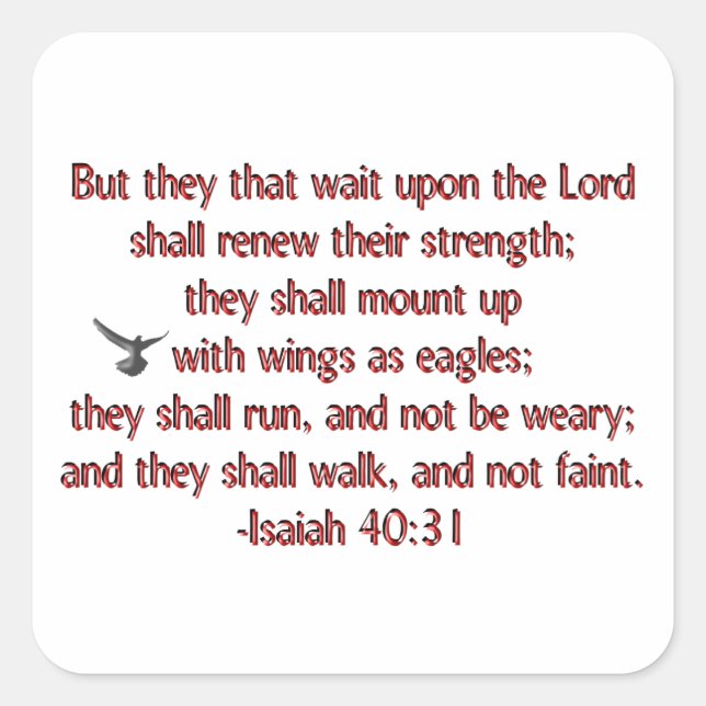 Sie, die auf den Herrn warten Quadratischer Aufkleber (Vorderseite)