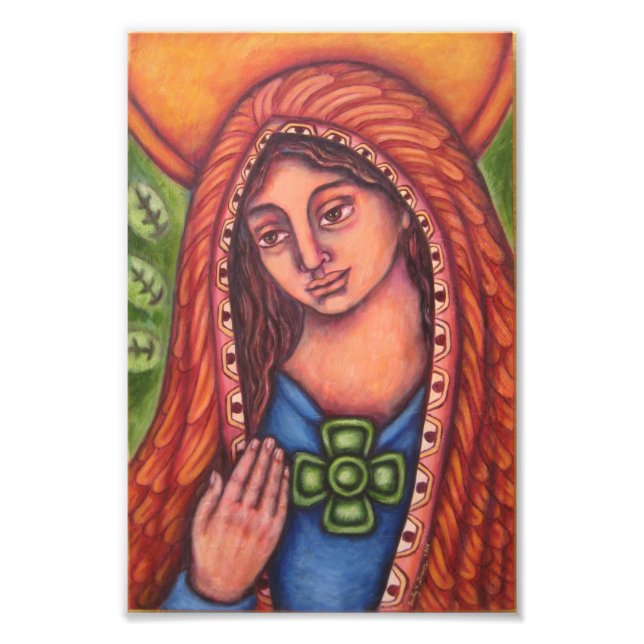 Sie, die aus der Region des Lichts fliegt Fotodruck (Vorne)