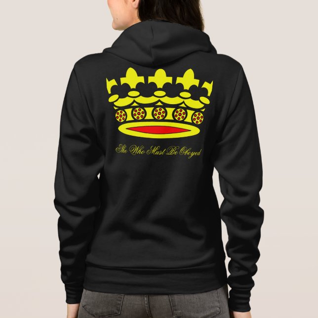Sie, die befolgt werden muss hoodie (Rückseite)