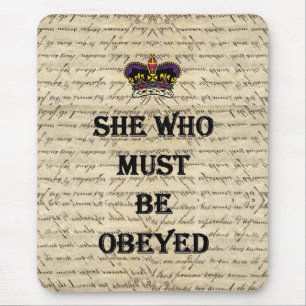 Sie, die befolgt werden muss mousepad