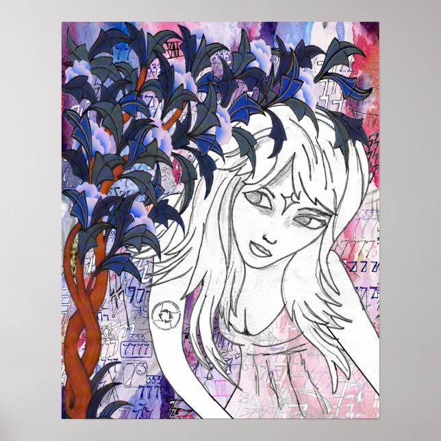 Sie, die durch den Weltraum reist von Meghan Oona Poster (Vorne)