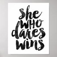 Sie, die es wagt, gewinnt
