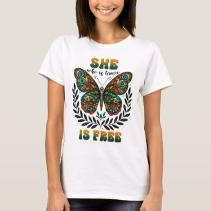 Sie, die tapfer ist, ist freier T - Shirt