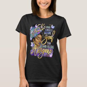 Sie, die vor Gott kniet, ist sie ein starkes schwa T-Shirt