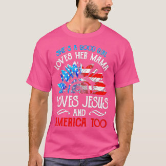 Sie ein gutes Mädchen Lieben ihre Mama Lieben Jesu T-Shirt