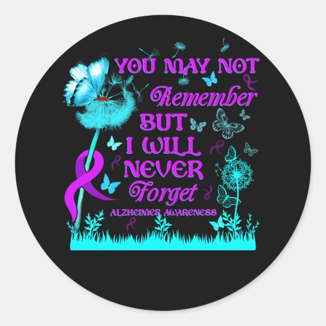 Sie erinnern sich vielleicht nicht, aber ich werde runder aufkleber (Vorderseite)