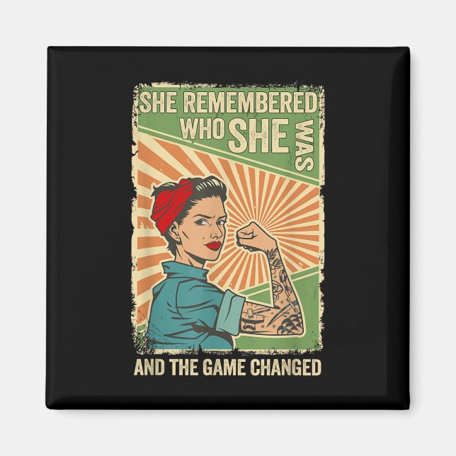 Sie erinnerte sich, wer sie war, und das Spiel ver Magnet (Vorne)