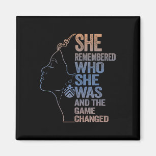 Sie erinnerte sich, wer sie war, und das Spiel ver Magnet