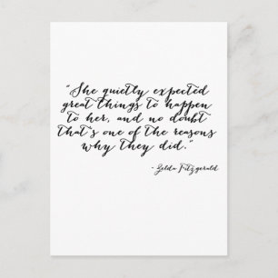 Sie erwartete ruhig Großes Postkarte