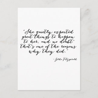 Sie erwartete ruhig Großes Postkarte