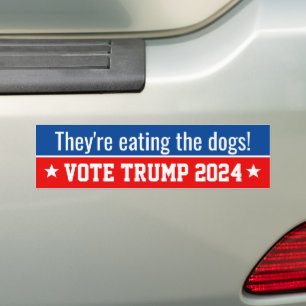 Sie essen das Dogs Zitat Donald Trump 2024 Autoaufkleber