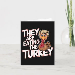 Sie essen den Donald Trump-Erntedank in der Türkei Karte