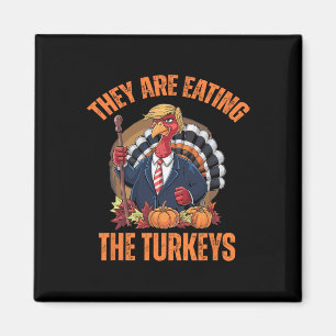 Sie essen den komischen Trump-Erntedank der Türkei Magnet