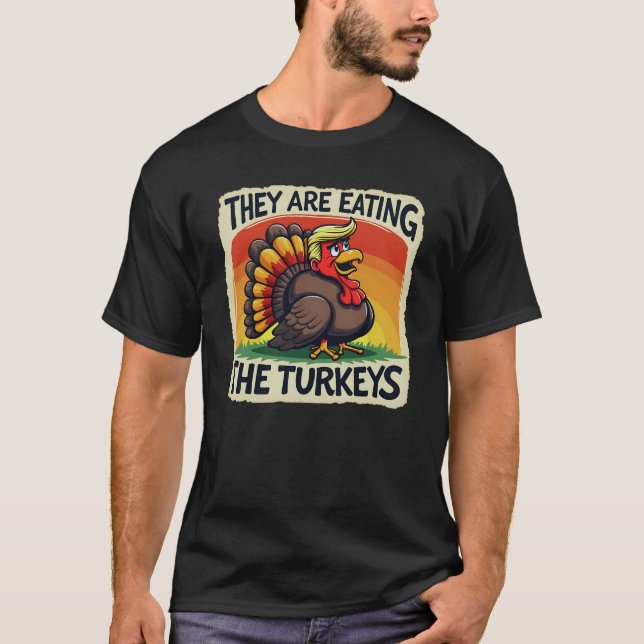 Sie essen den Truthühner-Erntedank-Spaß T-Shirt (Vorderseite)