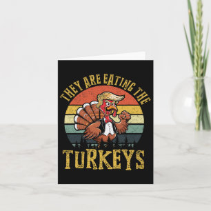Sie essen den Truthühner Erntedank Türkei Karte