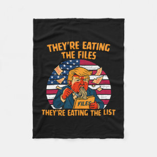 Sie essen die Akten lustig Trump Design Fleecedecke