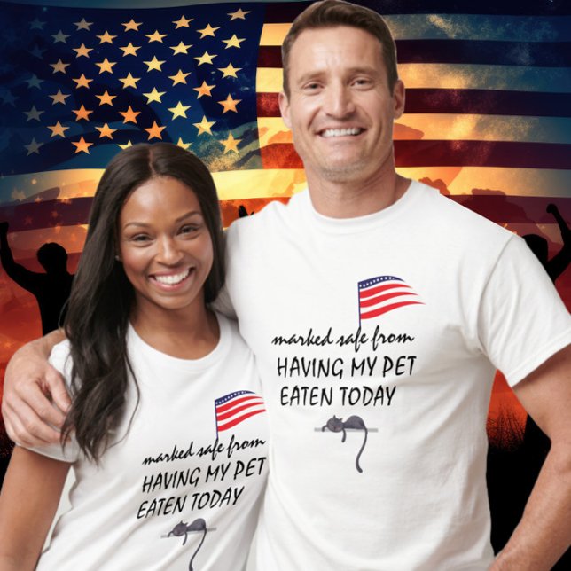 Sie essen die Debatten über Trump Harris T-Shirt (They're Eating the Pets Funny Trump Quote Debate Marked Safe from HAVING MY PET GET EATEN Go Harris)