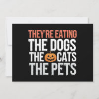 Sie essen die Hunde, die Katzen, die Haustiere Hal