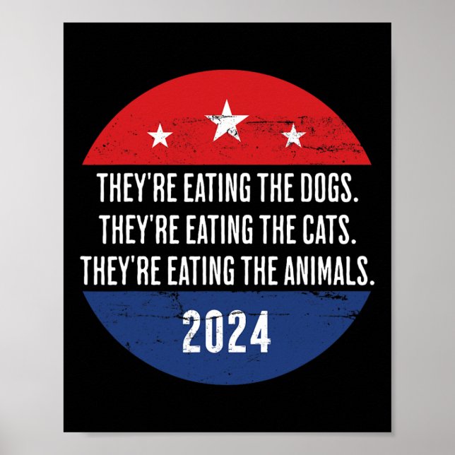 Sie essen die Hunde, die sie essen, die Katzen Tru Poster (Vorne)