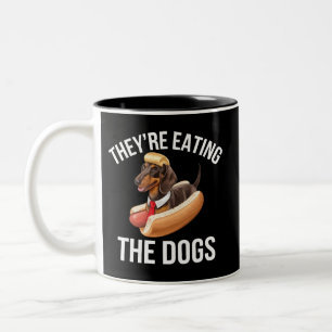 Sie essen die Hunde Donald Trump Debate 2024 Zweifarbige Tasse