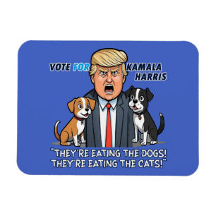 Sie essen die Hunde Funny Trump Kamala 2024 Magnet