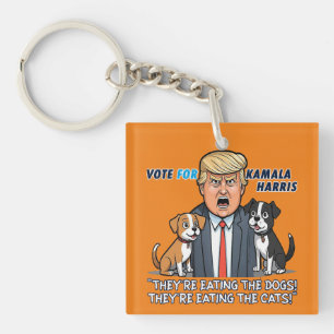 Sie essen die Hunde Funny Trump Kamala 2024 Schlüsselanhänger