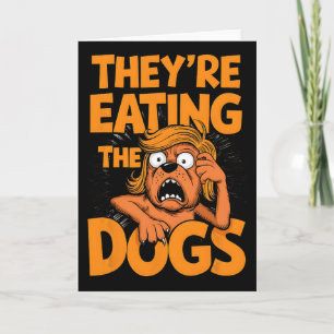 Sie essen die Hunde Kamala Harris Trump Debyte Karte
