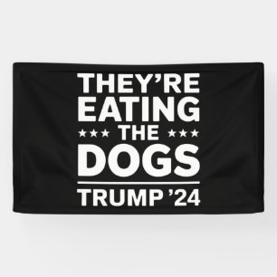 Sie essen die Hunde Lustige Debatte Trump Zitat Banner