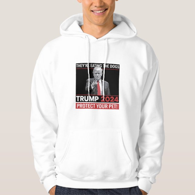 Sie essen die Hunde Trump 2024-Debatte Hoodie (Vorderseite)