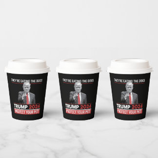 Sie essen die Hunde Trump 2024-Debatte Pappbecher