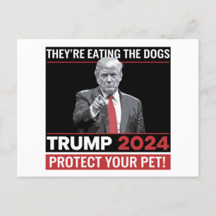 Sie essen die Hunde Trump 2024-Debatte Postkarte