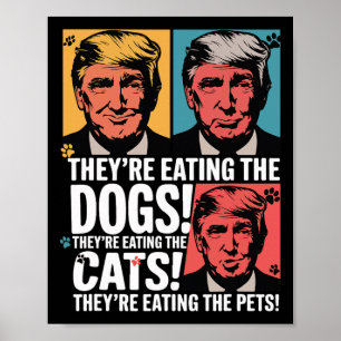 Sie essen die Hunde Trump Vs Kamala 2024 Elect Poster