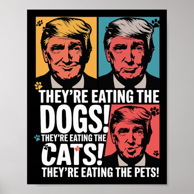 Sie essen die Hunde Trump Vs Kamala 2024 Elect Poster (Vorne)