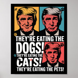 Sie essen die Hunde Trump Vs Kamala 2025 Wählen Poster