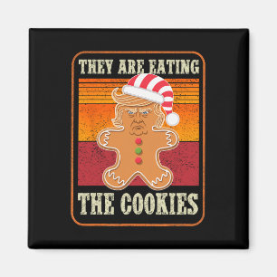 Sie essen die Kekse Weihnachten Trump-Spaß Magnet