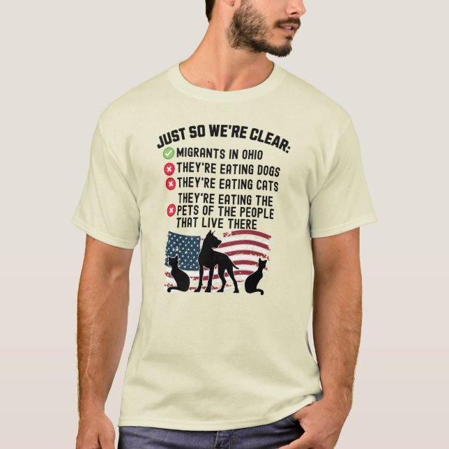 Sie essen Haustiere in Springfield - Harris Walz T-Shirt (Vorderseite)