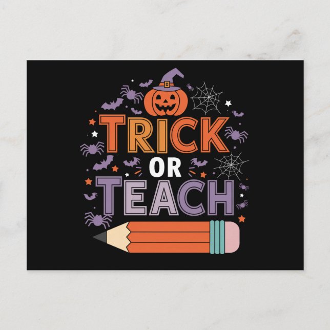 Sie essen Hunde, Katzen und Haustiere zu Halloween Postkarte (Vorderseite)