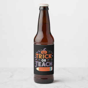 Sie essen Hunde und Katzen und Haustiere Halloween Bierflaschenetikett