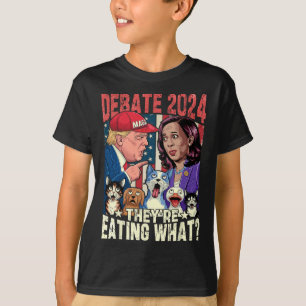 Sie essen was lustige Debatten 2024 Haustier T-Shirt