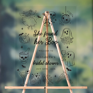 Sie fand ihr Boo-Brautjunggesellinnenabschied-Will Acrylschild